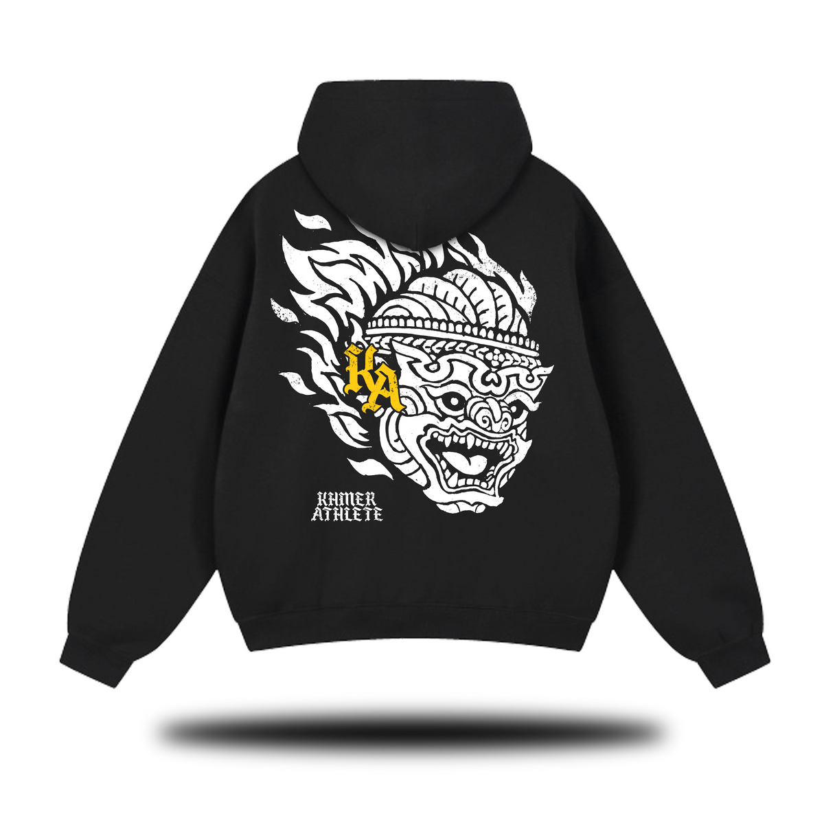 Flaming Hanuman Essential Oversized Boxy Fit Fleece Hoodie
