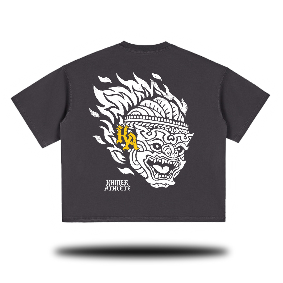 Flaming Hanuman Vintage Washed Boxy T-Shirt
