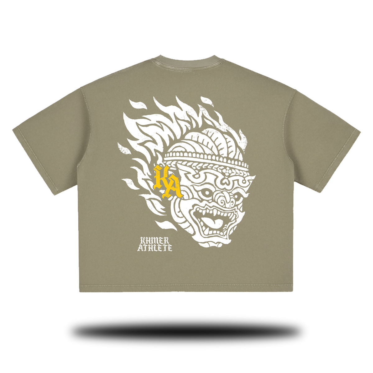 Flaming Hanuman Vintage Washed Boxy T-Shirt