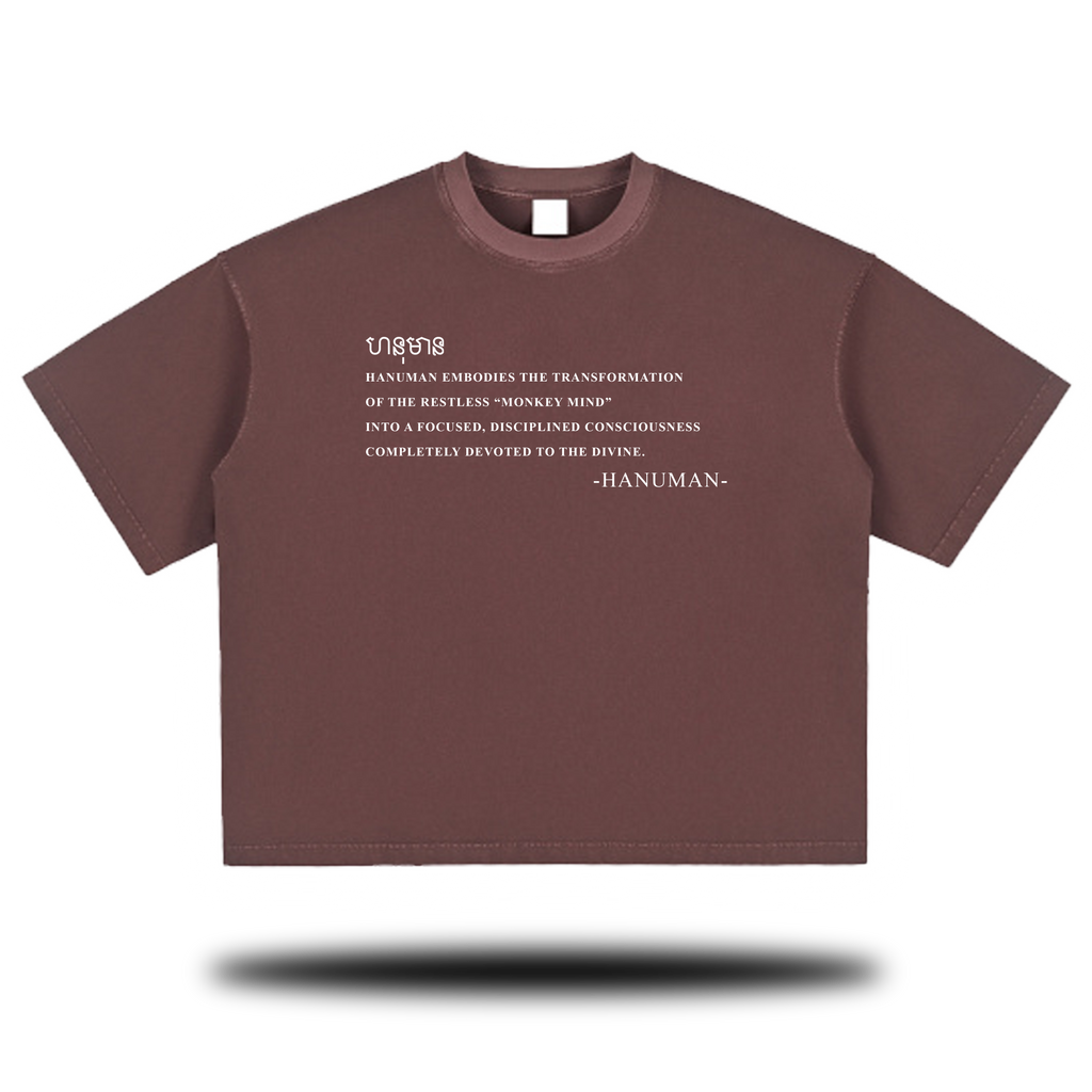 Flaming Hanuman Vintage Washed Boxy T-Shirt