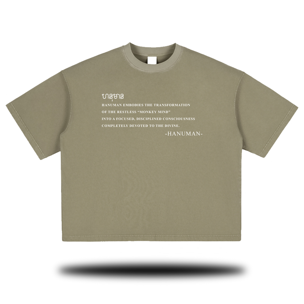Flaming Hanuman Vintage Washed Boxy T-Shirt