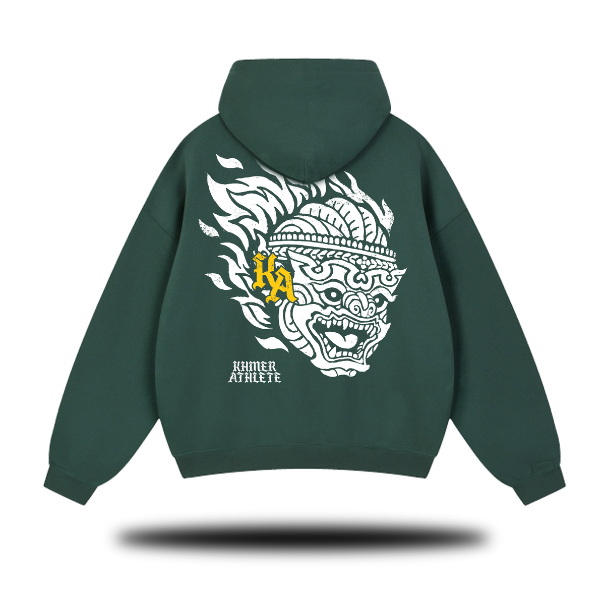Flaming Hanuman Essential Oversized Boxy Fit Fleece Hoodie