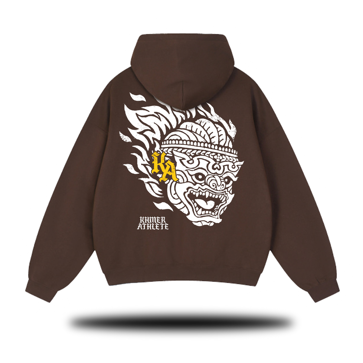 Flaming Hanuman Essential Oversized Boxy Fit Fleece Hoodie