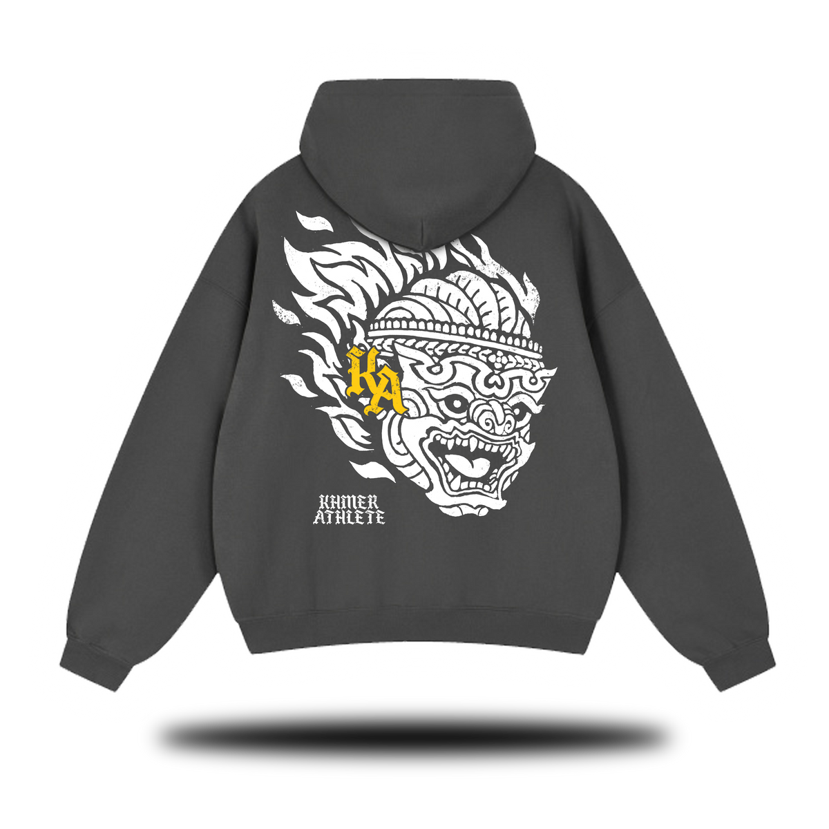 Flaming Hanuman Essential Oversized Boxy Fit Fleece Hoodie