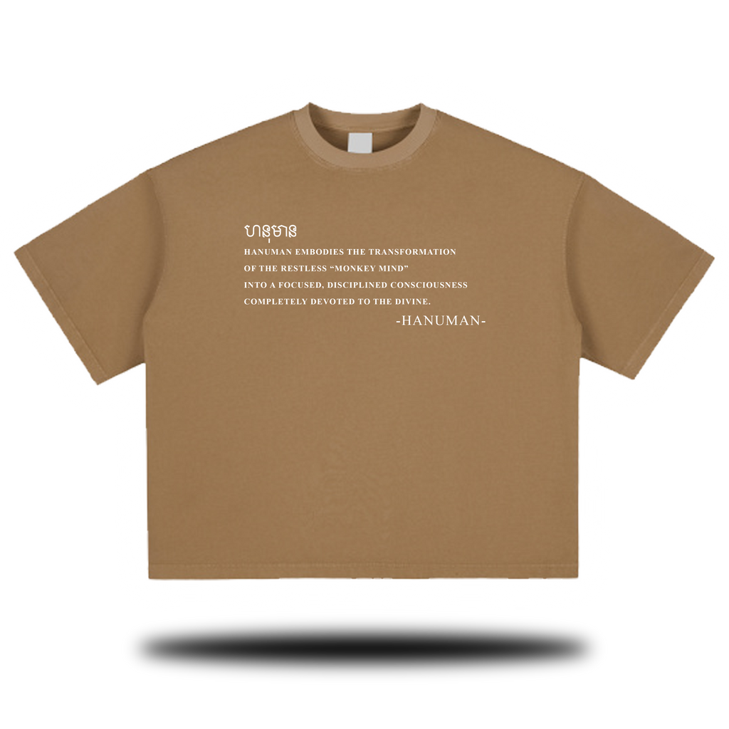 Flaming Hanuman Vintage Washed Boxy T-Shirt